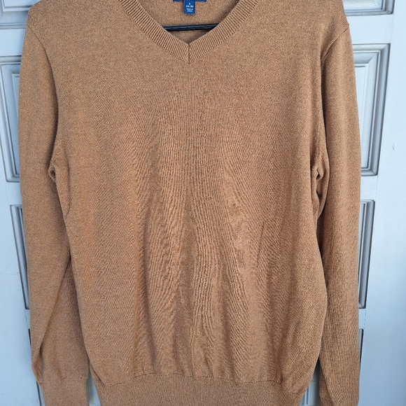 George Mens Sweater SzS Gold V Neck Long Sleeves - Picture 7 of 7